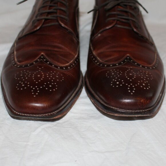 Johnston & Murphy Brogue/Wing Tip Style Mahogany Lace Oxford Dress Shoe Men 11.5 main image 15